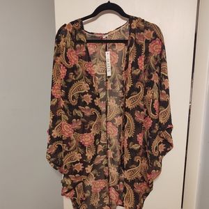 Floral Paisley Batwing Kimono